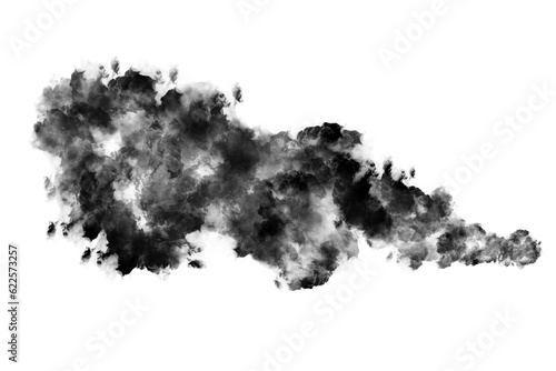 Transparent smoke isolated on white background