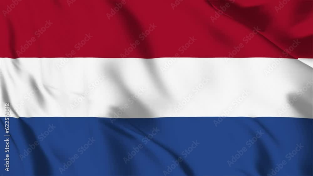 Netherlands flag background with seamless looping animation in 60 fps Netherlands flag background with seamless looping animation in 60 fps