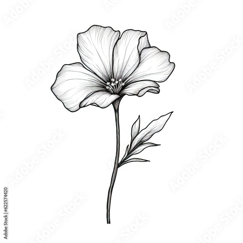 leaf Periwinkle flower ai generated