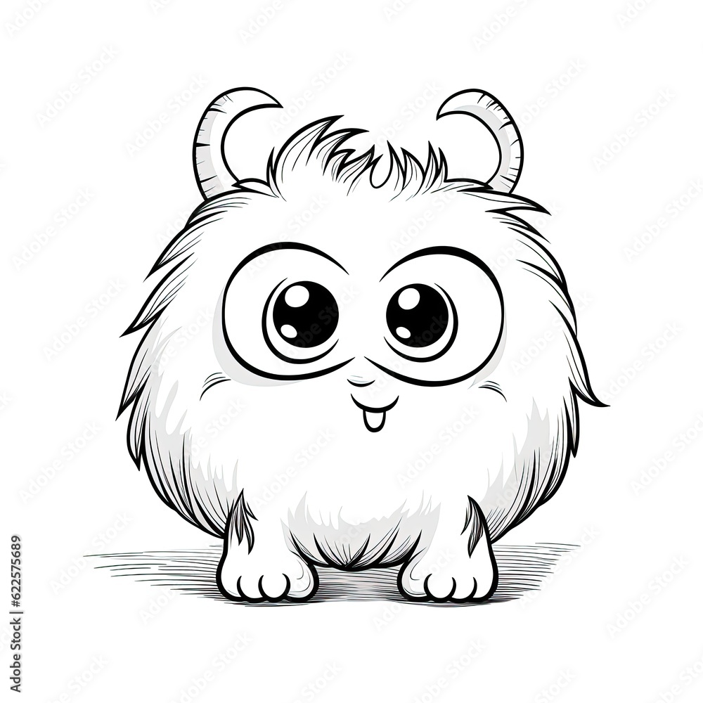 Obraz premium animal cute monster ai generated