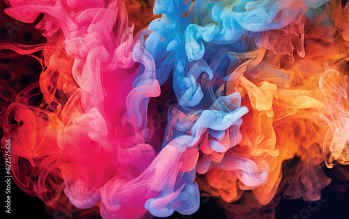 Colorful smoke background,created with generative ai tecnology.