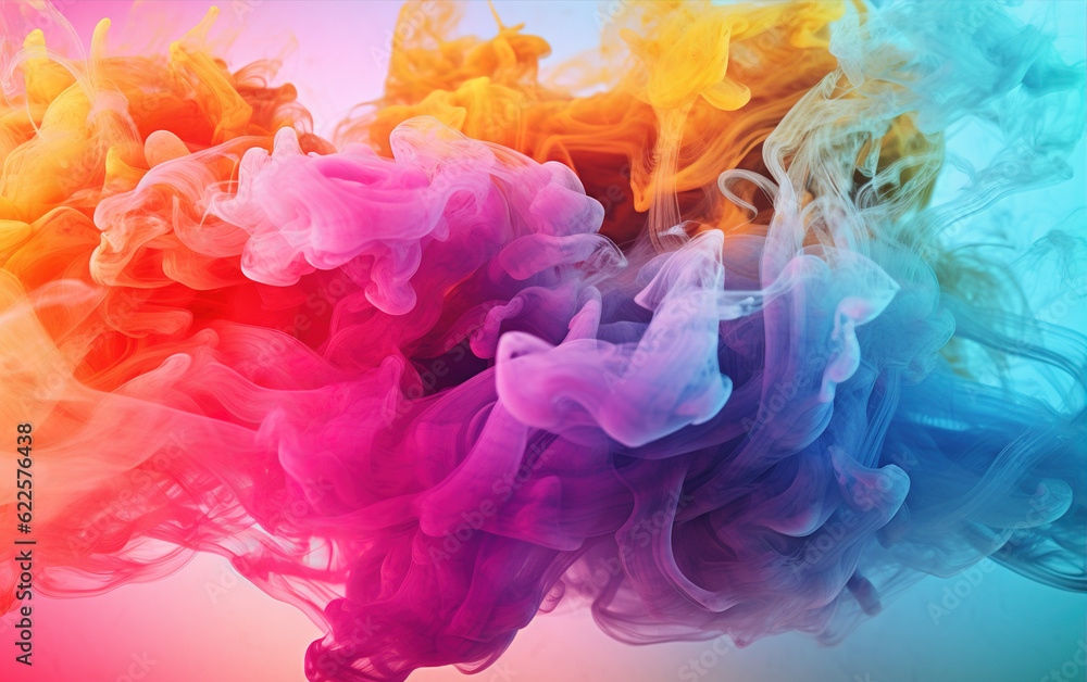Colorful smoke background,created with generative ai tecnology. Colorful smoke background,created with generative ai tecnology.