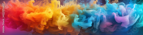 Colorful smoke background created with generative ai tecnology.