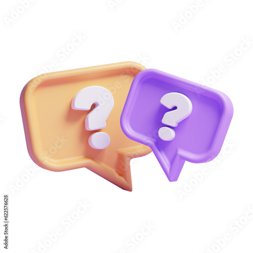 3d question mark mark icon