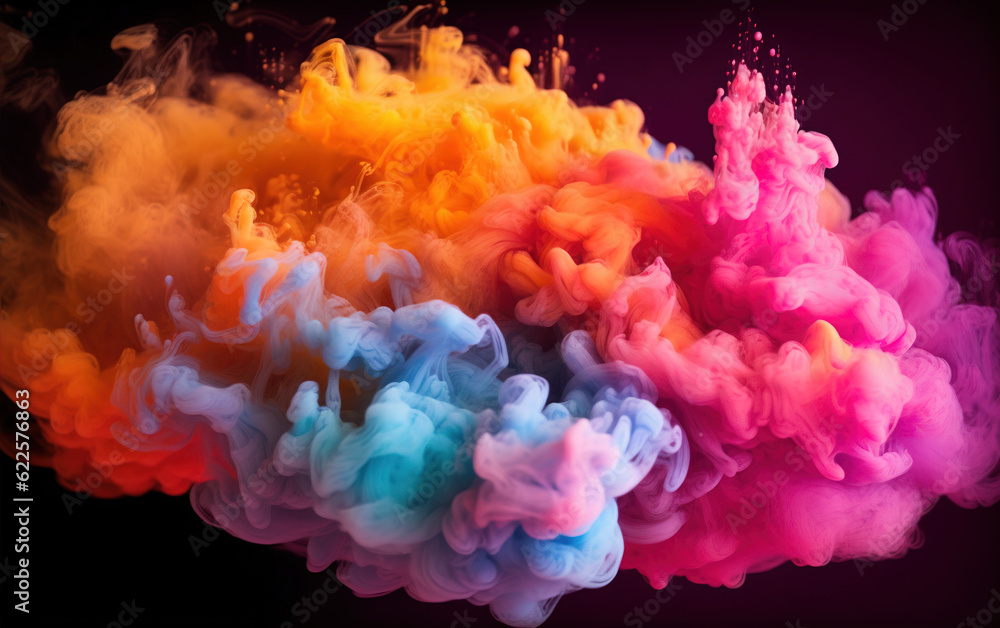 Colorful smoke background,created with generative ai tecnology. Colorful smoke background,created with generative ai tecnology.