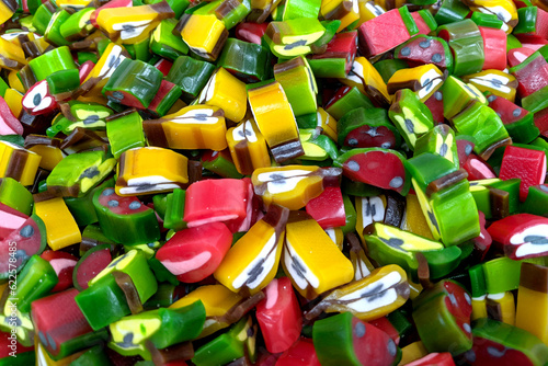 delicious bright colored sweet jelly candies © stanisluva
