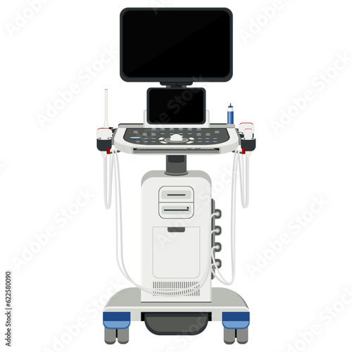 Medical equipment, scanning system ultrasonic general-purpose portable ultrasound system are used for general radiology purposes, including abdominal obstetric gynecologic examinations. Flat design