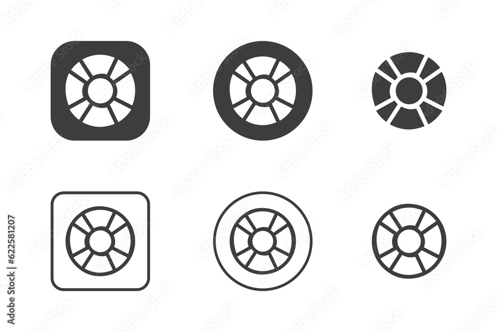 lifebuoy icon design 6 variations. Travel icons set, Isolated on white background. lifebuoy icon design 6 variations. Travel icons set, Isolated on white background.