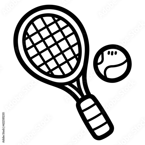 tennis line icon style