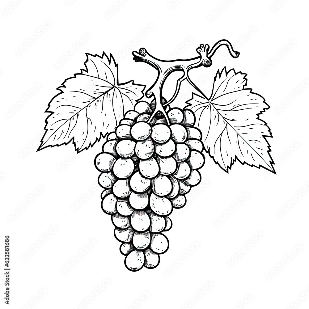 Obraz premium vine grape ai generated
