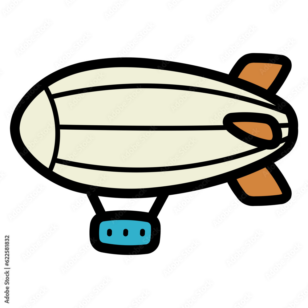 zeppelin filled outline icon style zeppelin filled outline icon style
