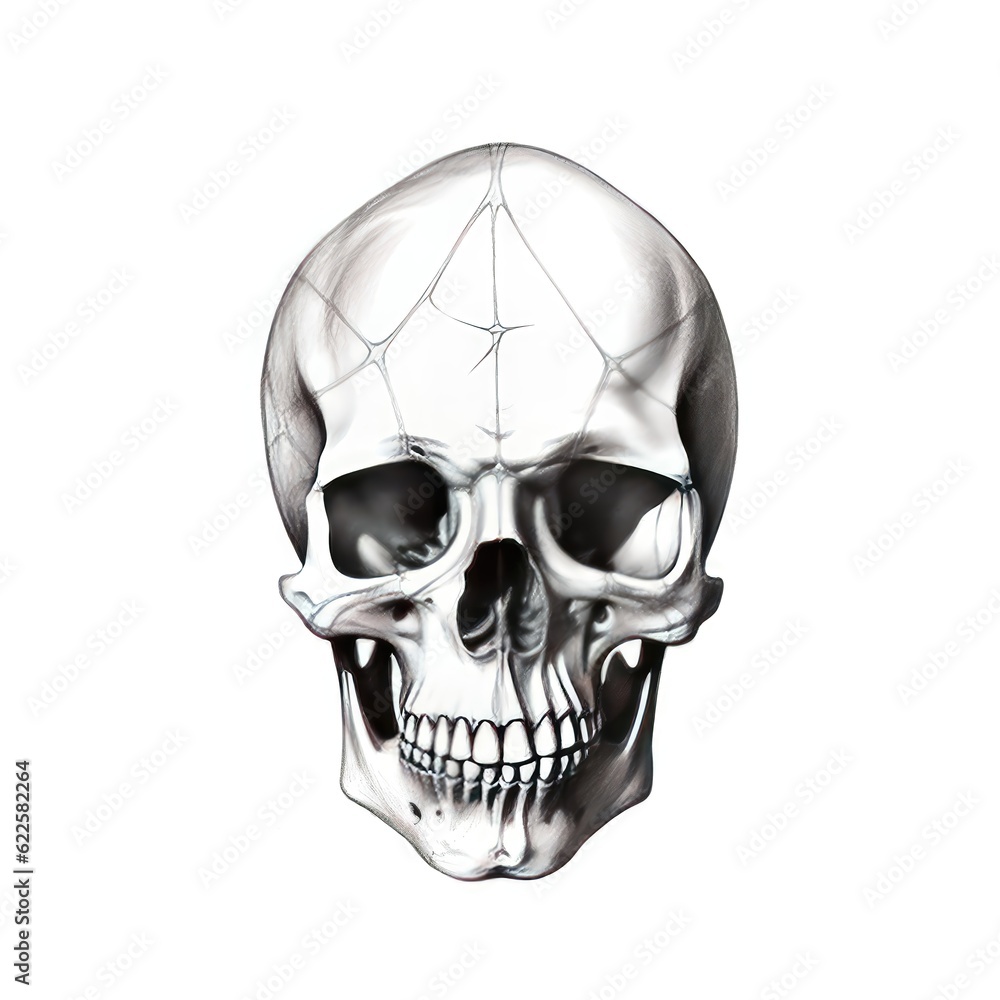 Fototapeta premium skeleton skull ai generated