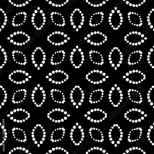 Abstract seamless monochrome pattern on white background for coloring. Design for banner, card, invitation, postcard, textile, fabric, wrapping paper.