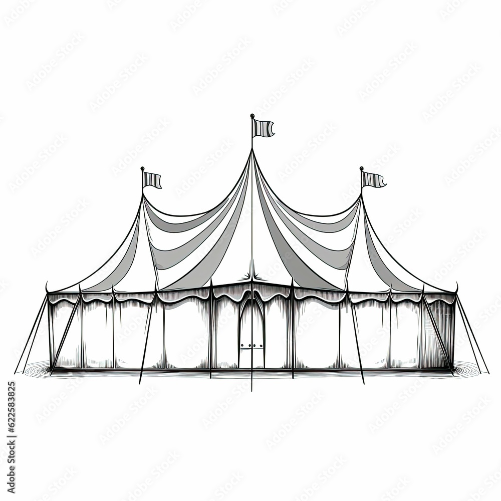 Fototapeta premium show circus tent ai generated
