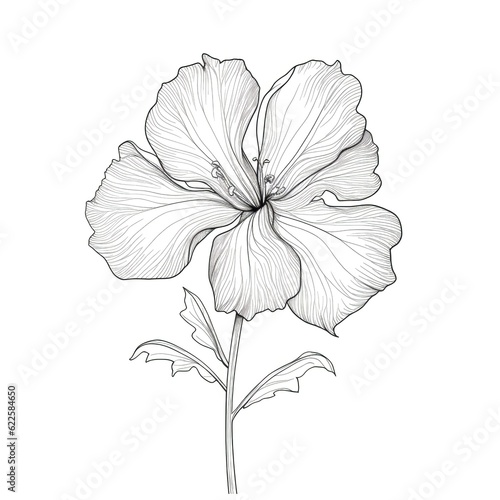 drawing Begonia flower ai generated