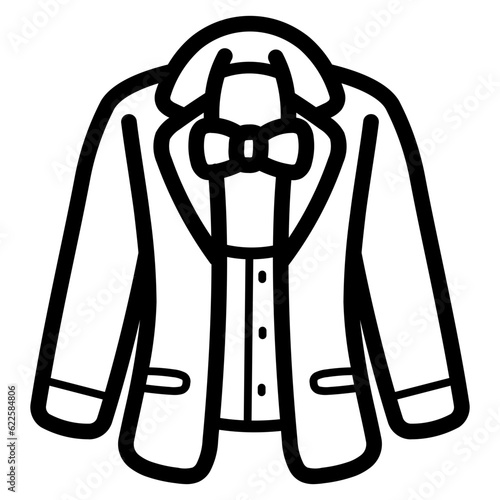 tuxedo line icon style