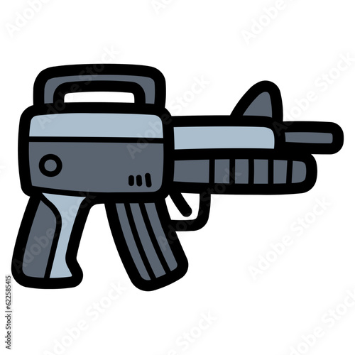 gun filled outline icon style