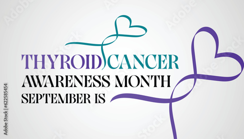 Thyroid Cancer awareness month is observed every year in September .Healthcare and World cancer day concept. Medical Banner