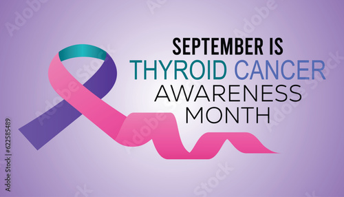 Thyroid Cancer awareness month is observed every year in September .Healthcare and World cancer day concept. Medical Banner