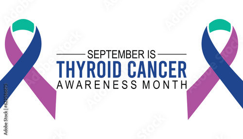 Thyroid Cancer awareness month is observed every year in September .Healthcare and World cancer day concept. Medical Banner