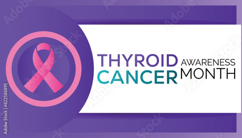 Thyroid Cancer awareness month is observed every year in September .Healthcare and World cancer day concept. Medical Banner