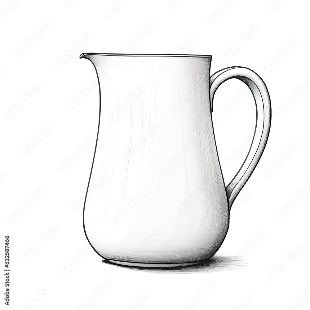 pitcher milk jug ai generated - obrazy, fototapety, plakaty 