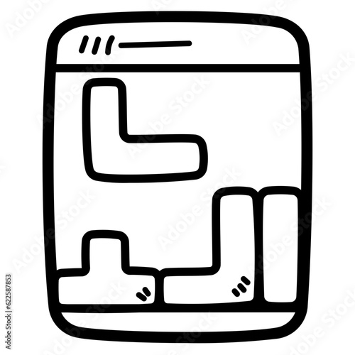 tetris line icon style