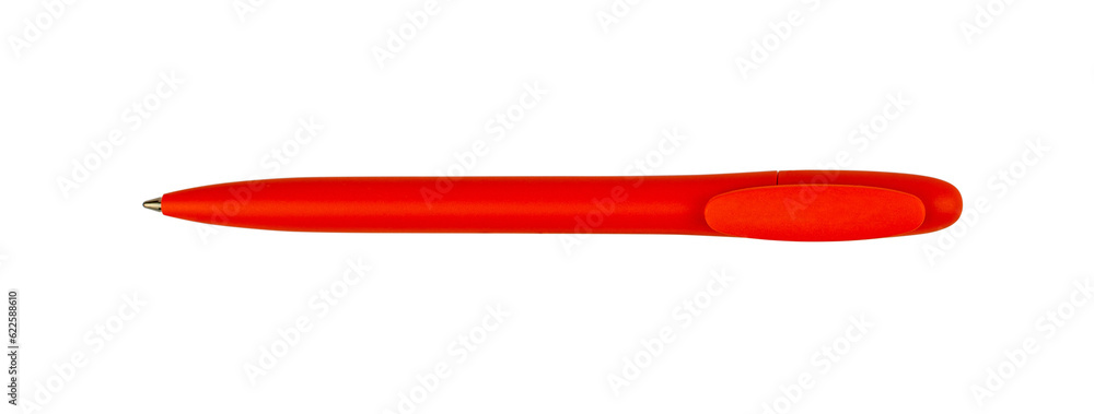Red ballpoint pen isolated from background - as a graphic resource Red ballpoint pen isolated from background - as a graphic resource