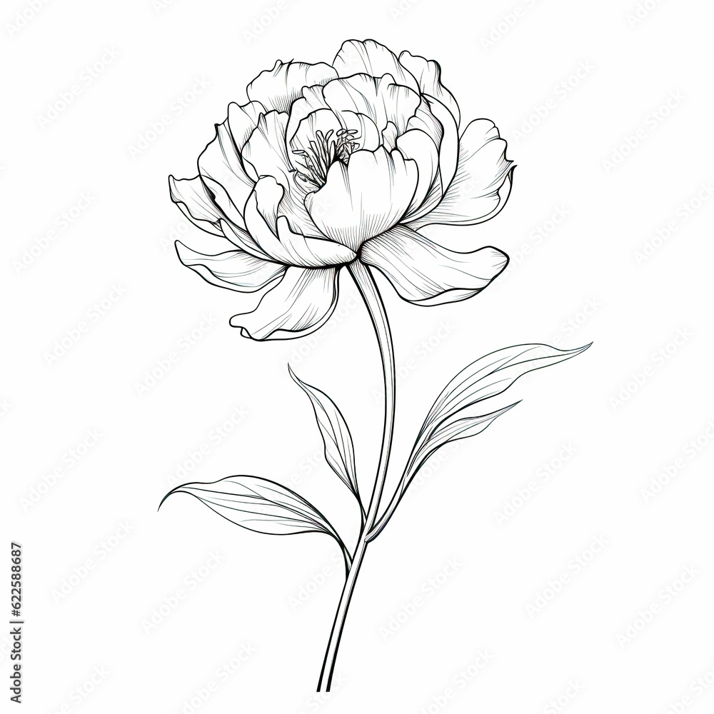rose Peony flower ai generated rose Peony flower ai generated