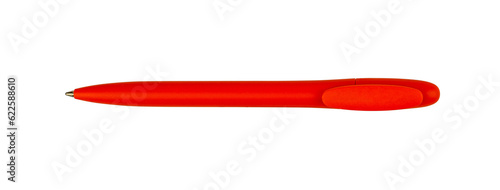 Red ballpoint pen isolated from background - as a graphic resource