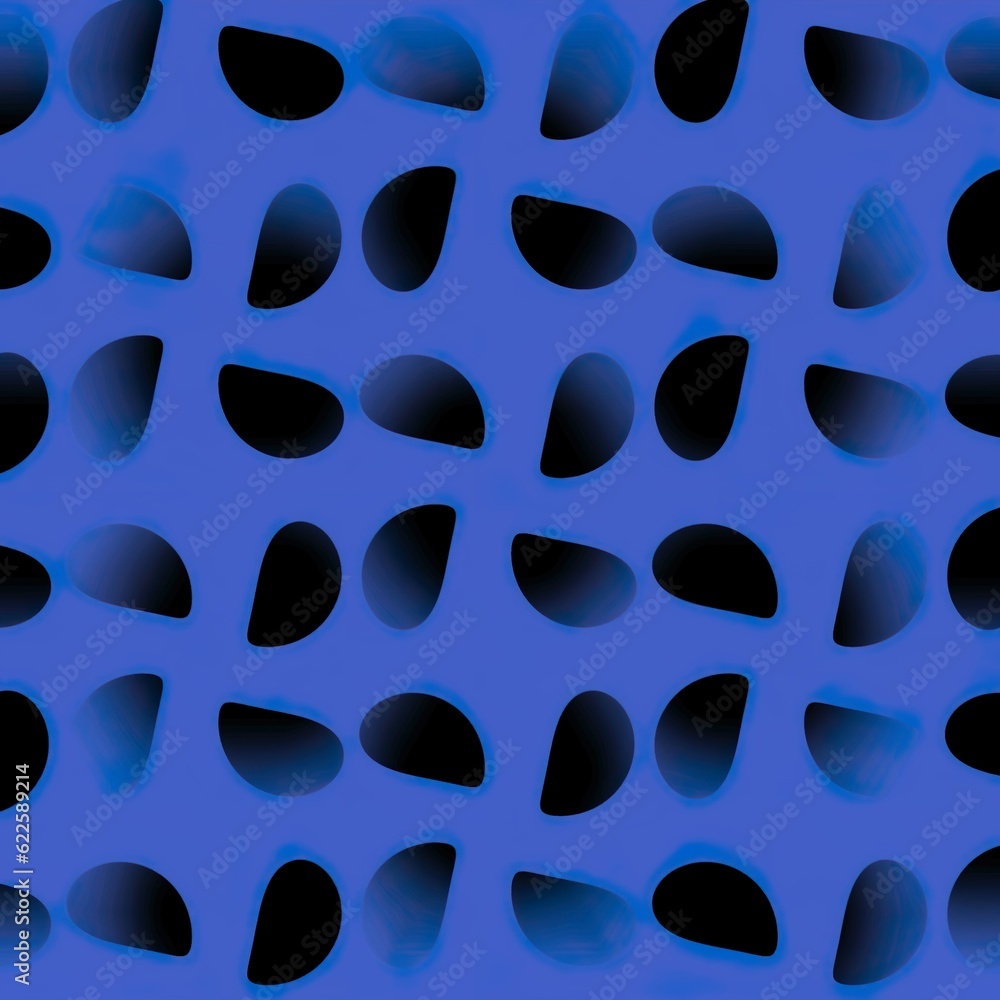 Abstract gradient image for background to form black oval dots pattern on blue background Abstract gradient image for background to form black oval dots pattern on blue background