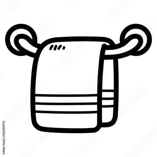 towels line icon style