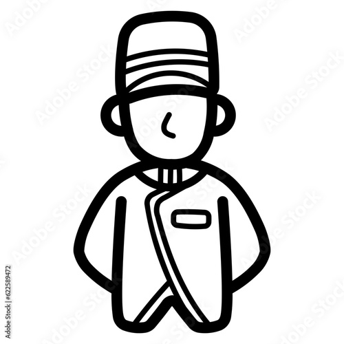 bellboy line icon style