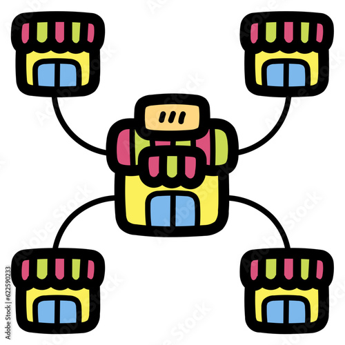 franchise filled outline icon style