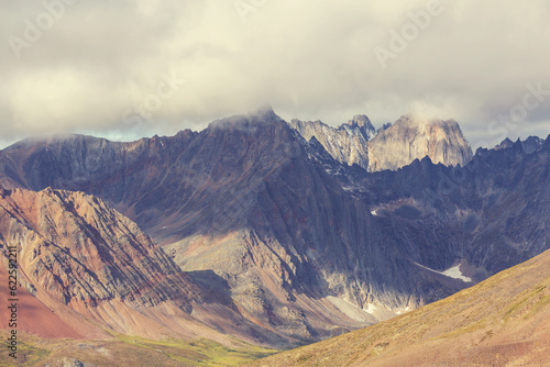 Mountains in tundra