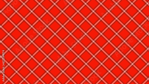 Diagonal checked pattern on the red background
