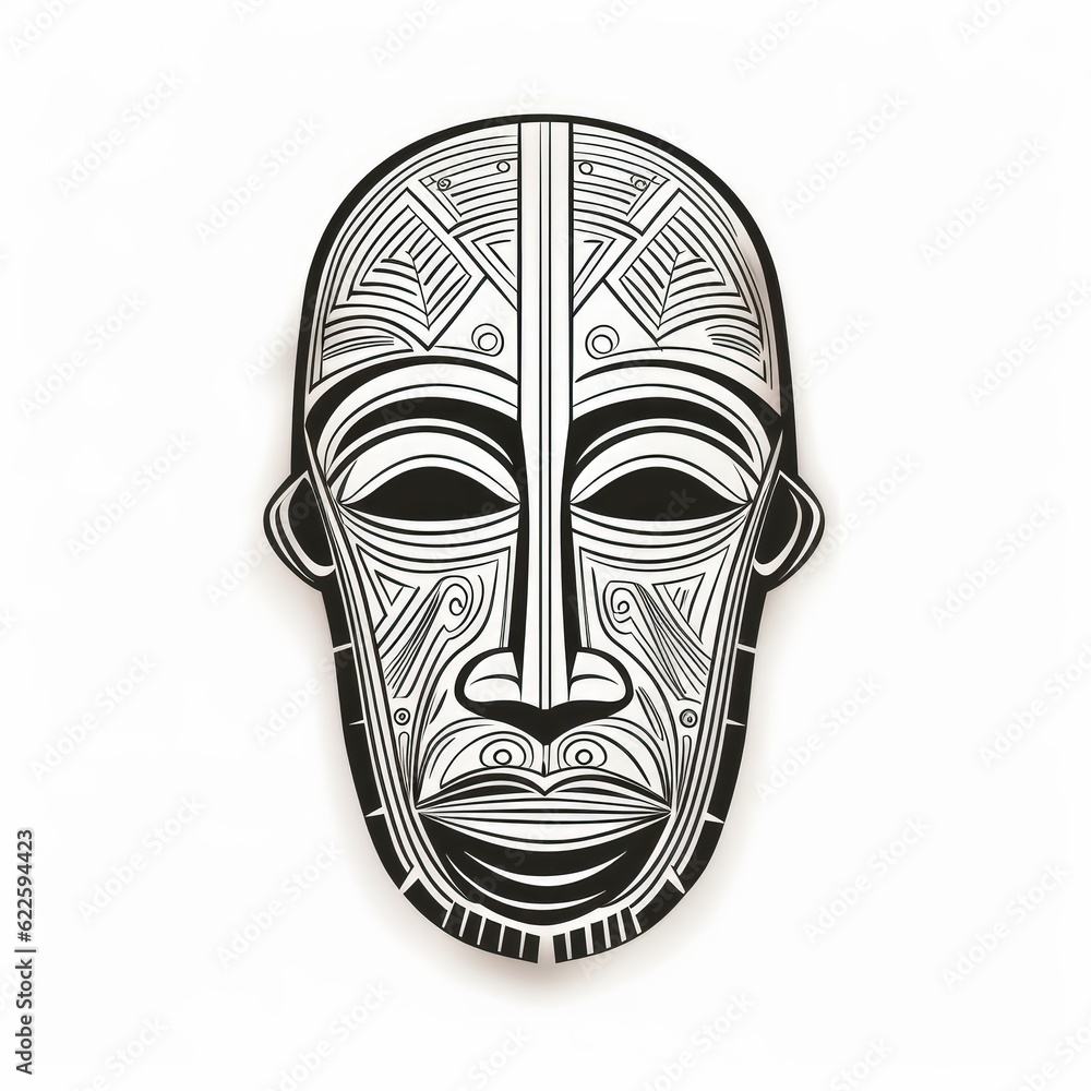 tribal African ethnic mask ai generated tribal African ethnic mask ai generated