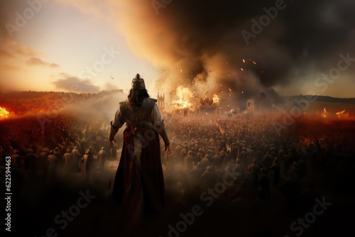 Fototapete Sodom and Gomorrah. Biblical scene
