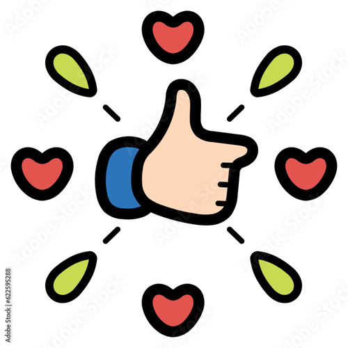 favourite filled outline icon style