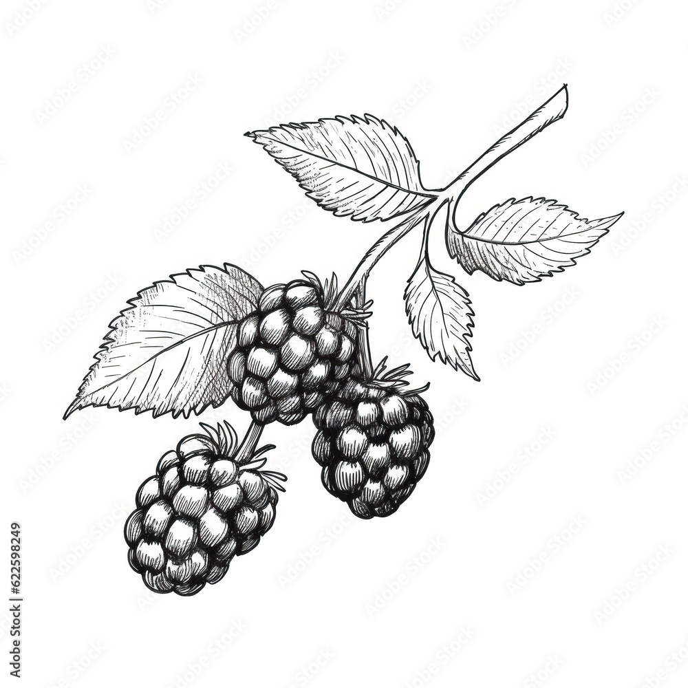 Obraz premium berry blackberry ai generated