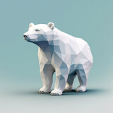 3D illustration of a polar bear