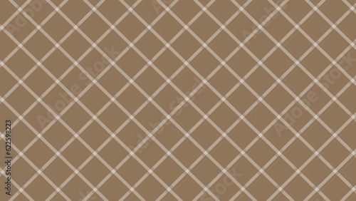 Diagonal checked pattern on the brown background