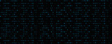 Binary Code backgrounds, a sequence of zero and one, blue numbers, on a black background. Numbers of the computer matrix. The concept of coding and cybersecurity