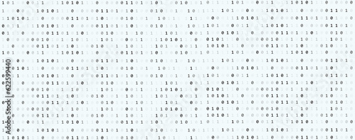 Fototapeta Naklejka Na Ścianę i Meble -  Binary Code backgrounds, a sequence of zero and one, black numbers, on a white background. Numbers of the computer matrix. The concept of coding and cybersecurity