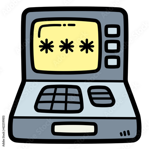 atm password filled outline icon style