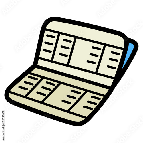 bank passbook filled outline icon style