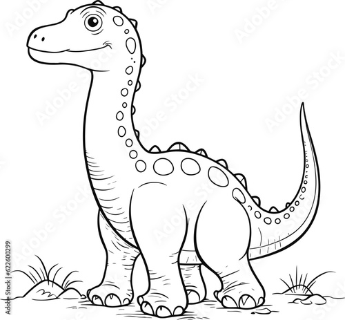 Diplodocus coloring pages vector animals