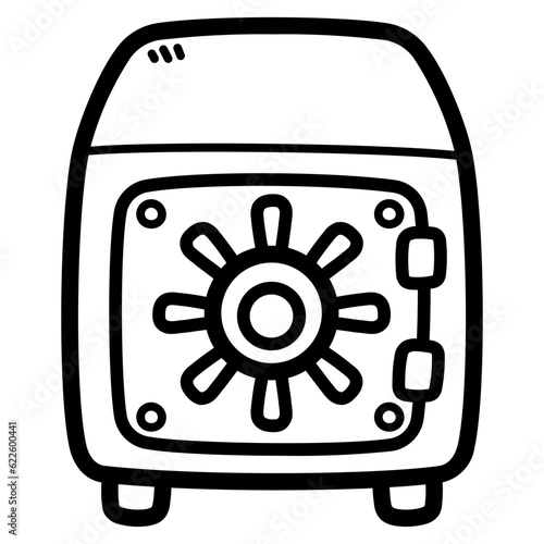 strongbox line icon style