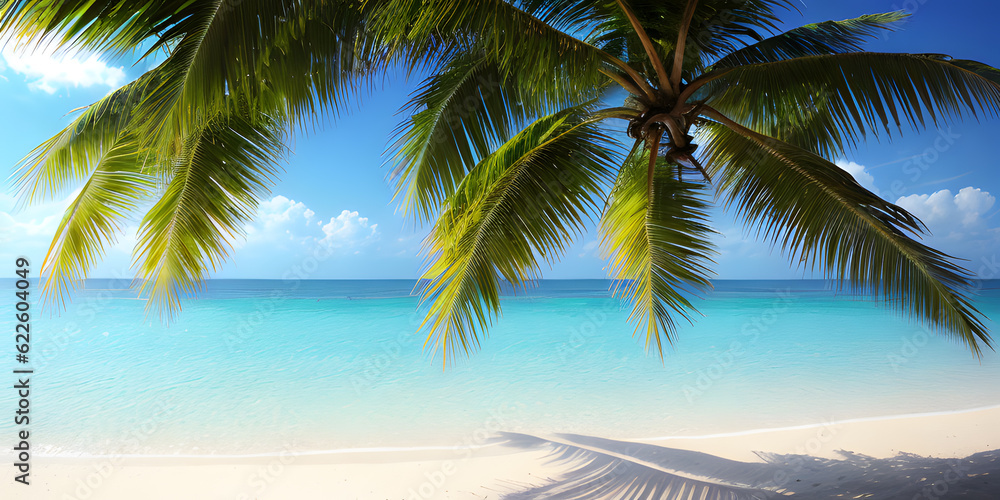 Summer beach concept background fresh clean display fun happy day