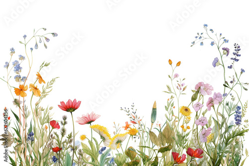 dainty wildflowers as a frame border